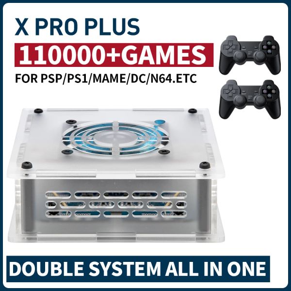 Konsolen Retro Gaming Super Console X Pro Plus Videospielkonsole mit 117.000 Spielen für PSP/PS1/N64/MAME/DC HD-Ausgang TV-Box