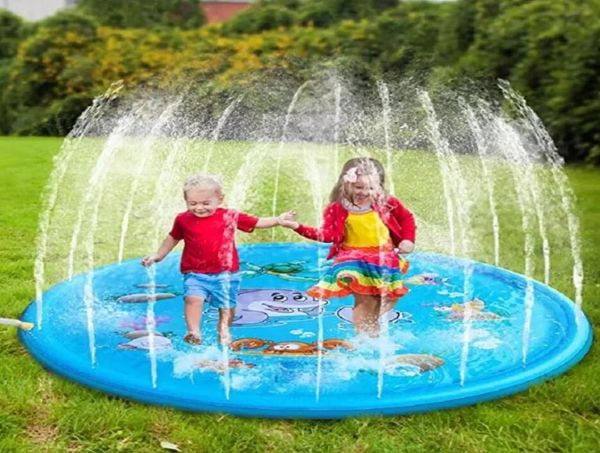 170cm crianças jogar esteira de água inflação ar brinquedo gramado para piscina verão crianças jogos diversão spray almofada brinquedos fashions5669105