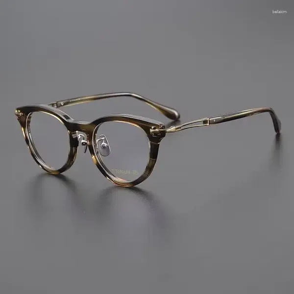 Montature per occhiali da sole Designer di marca Occhiali da vista in acetato di titanio di alta qualità Montatura da uomo Occhiali da vista vintage Lenti trasparenti Occhiali da vista Oculos