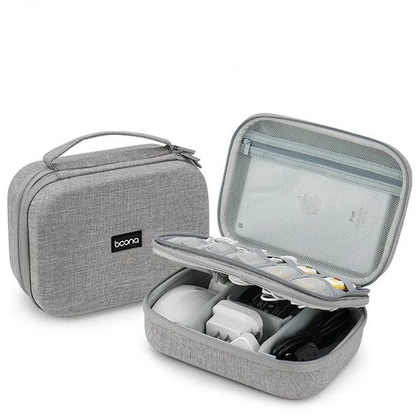 Sacos de armazenamento digital portátil carregador gadgets energia cabos fios organizador caso usb acessórios item bateria zíper cosmeticbag