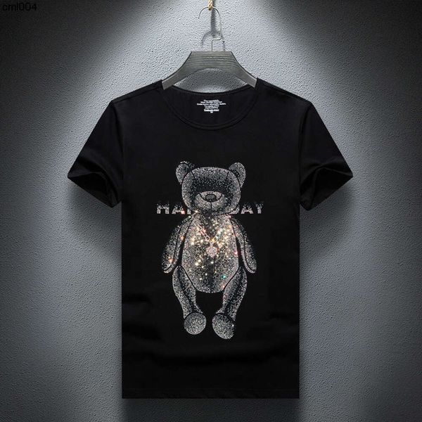 Sommer Neue Herren Kurzarm T-shirt Mode Marke Jugend Modal Rundhals Heißer Diamant Halbe Hülse Casual Wear {kategorie}