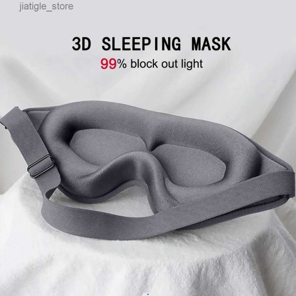 Maschere per sonno 3d maschera per sonno ausilio per sonno cieco maschera morbida memory foam maschera maschera per occhio 99% blocco leggera maschera per occhio slaapmasker patch y240401