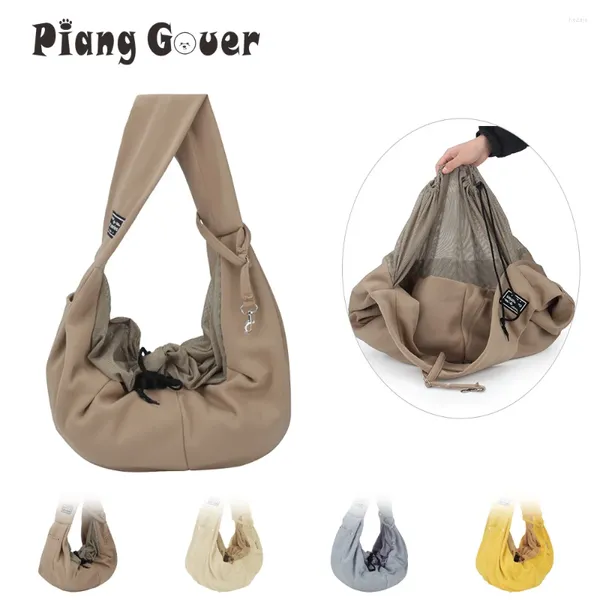 Тканевая сумка-переноска для кошек с сетчатым карманом, дышащая портативная переноска для домашних животных, дорожная сумка на плечо