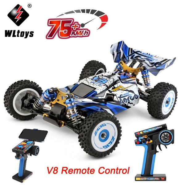 WLtoys 124017 75KMH 124019 55KMH 124008 60KMH 2,4G Радиоуправляемая машина Бесщеточный 4WD Электрический высокоскоростной дрейф Игрушки с дистанционным управлением 3000 мАч 240328