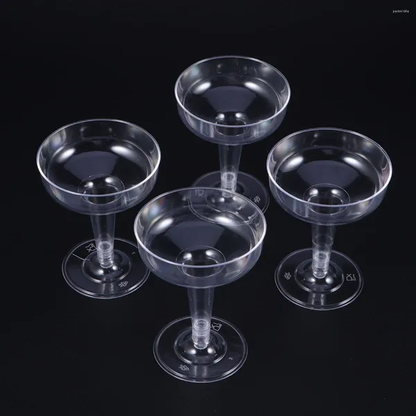 Одноразовые чашки соломки PCS Margarita Cup Cup Martini Flutes Пластинка 20 бокал -тумблер купе для шампанского коктейльные бокалы пить