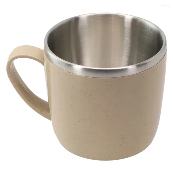 Canecas marca de alta qualidade copo de aço inoxidável café com alça anti-escaldante para crianças leite chá garrafa de água