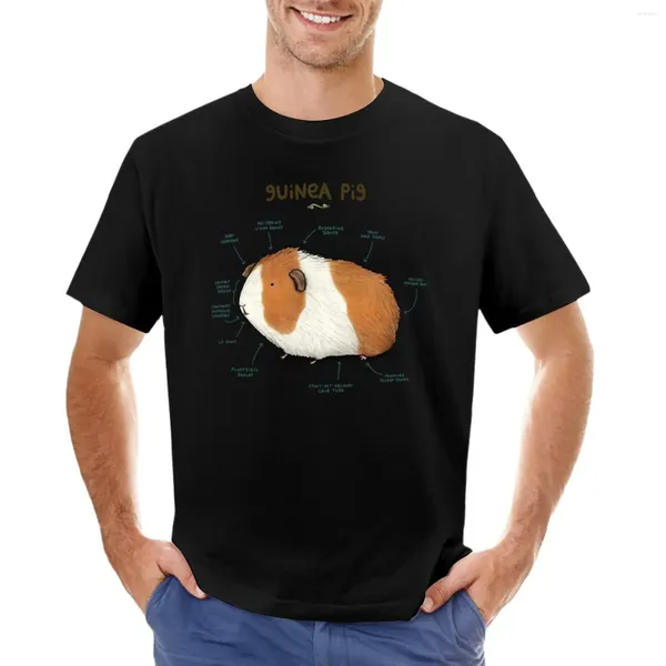 Мужские топы на бретелях, футболка с изображением морской свинки, летняя одежда в стиле аниме, быстросохнущие облегающие футболки для мужчин