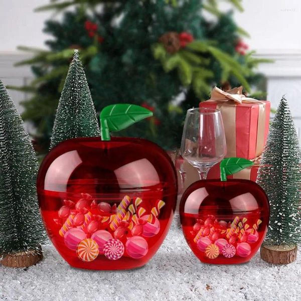 Envoltório de presente caixa de armazenamento em forma de frutas doces lanche recipiente inquebrável brinquedo de natal cores brilhantes festivo para doces