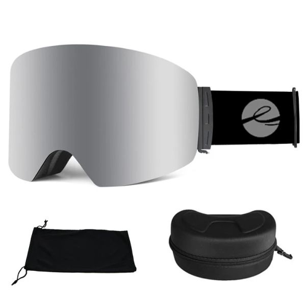 Óculos de óculos de esqui cilíndrico Locle Moman máscara de snowboard máscara de esqui os óculos sem moldura
