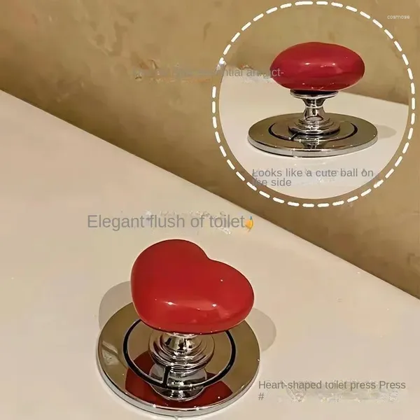 Tampas de assento do vaso sanitário botão amor minimalista em forma de coração armário gaveta maçaneta sem perfuração acessórios de imprensa adesiva
