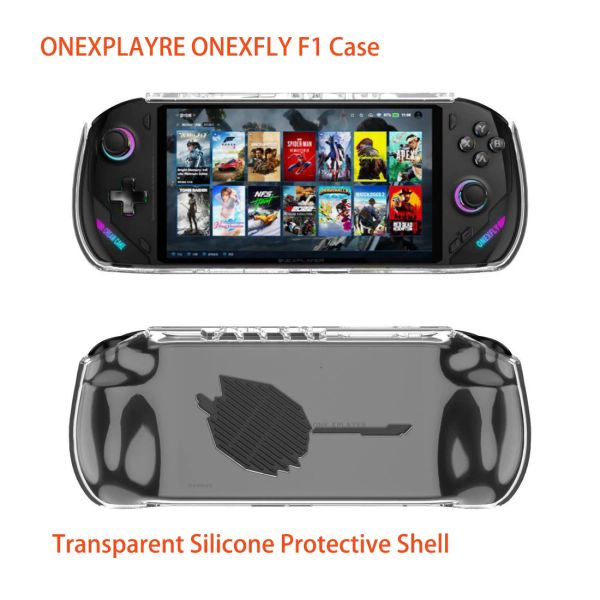 Capas Onexplayer Onexfly F1 Capa protetora de silicone macio transparente anti queda completa protetora original bolsa de armazenamento capas de jogo