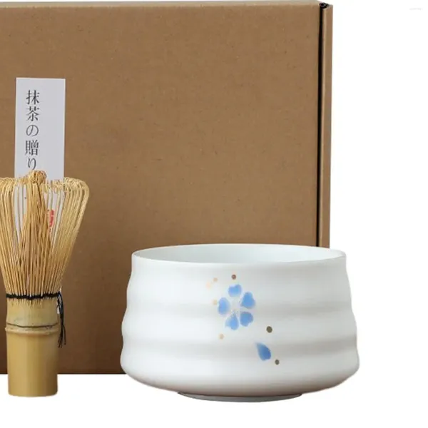 Conjuntos de chá Requintado Artesanato Matcha Tea Set Durabilidade e Ingredientes Naturais Japonês Whisk Bowl Linha Suave