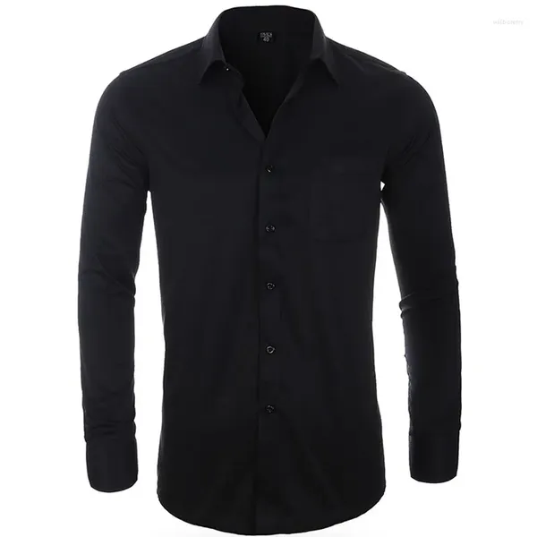 Camicie eleganti da uomo Camicia da uomo d'affari Classica tinta unita Buona qualità Abiti a maniche lunghe Camisa Masculina Plus Size 6XL 7XL 8XL MY1012