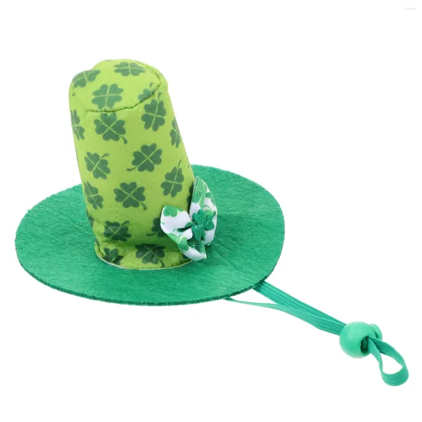 Chapéu de festa de vestuário de cachorro bruxa dia de São Patrício gato engraçado capacete verde acessórios de fantasia