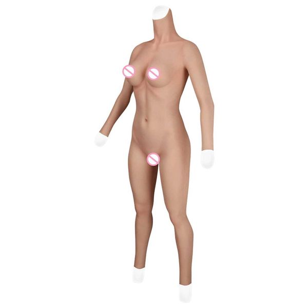 Almofada de mama crossdressing silicone bodysuit falso vagina formas de mama falsas peitos realistas homens para mulheres para cosplay sissy drag queen ladyboy 240330