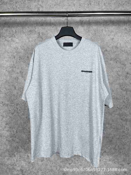 T-shirt a maniche corte unisex con vestibilità ampia, versione alta, versione B, famiglia ss, con sigillo, lettera stampata, collo rotondo, V3NE