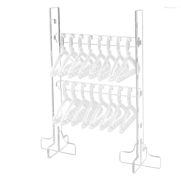 Schmuckbeutel 1 Stück Acryl Kleiderbügel Form Ohrring Display Ständer Zähler Anhänger Vitrine Rack für Frauen