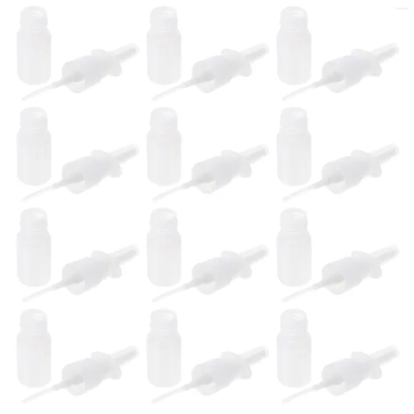 Garrafas de armazenamento 20pcs nariz pulverizador nasal bomba névoa spray garrafa recarregável para aplicações de lavagem de água salina dispensando (10ml)