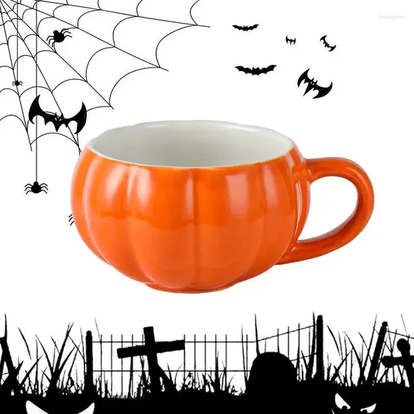 Copos Pires Caneca de abóbora com tampa Halloween Cartoon Café lindamente projetado ferramenta para beber chá e bebida