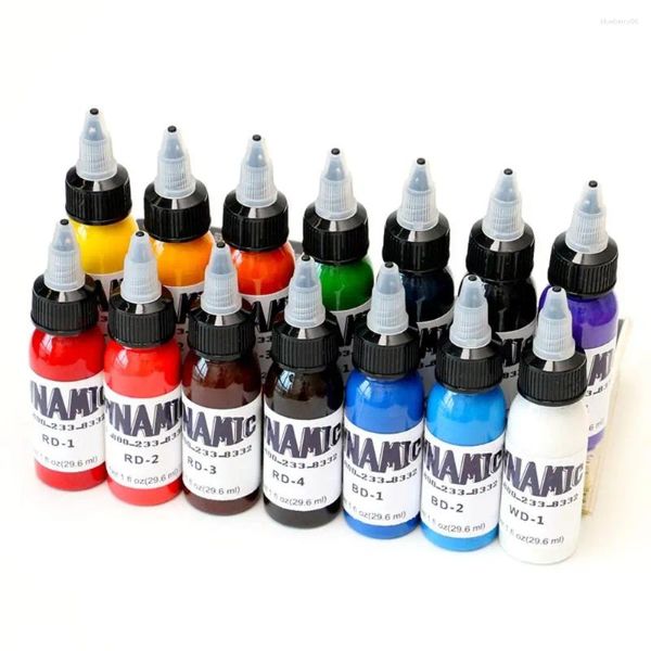 Tintas de tatuagem tinta verde vermelha de alta qualidade preto marrom branco azul prática cor 30ml pigmento rosa roxo