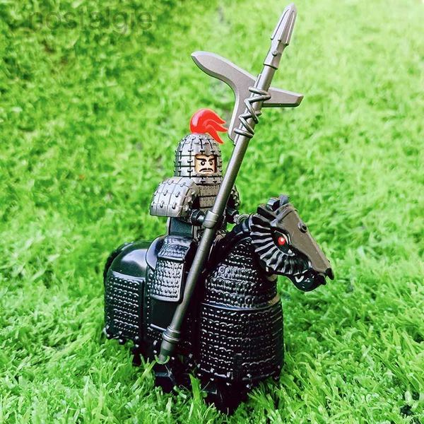 Blocchi Film medievale Medioevo Cavalieri Cavalleria pesante Soldati Guerrieri Warhorse Figure Building Blocks Mattoni Giocattoli Per bambini regali 240401