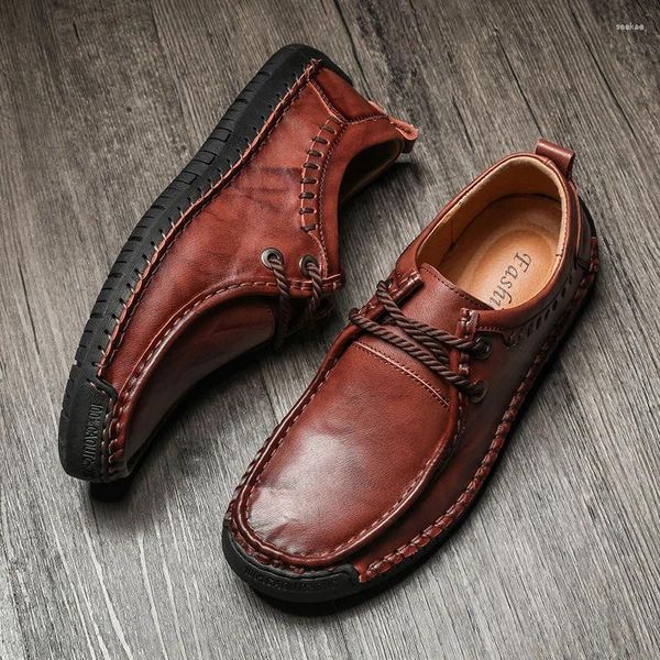 Casual Schuhe Männer Leder Handgemachte Weiche Turnschuhe Atmungsaktive Fahren Designer Loafer Dropship Mokassins 38-48