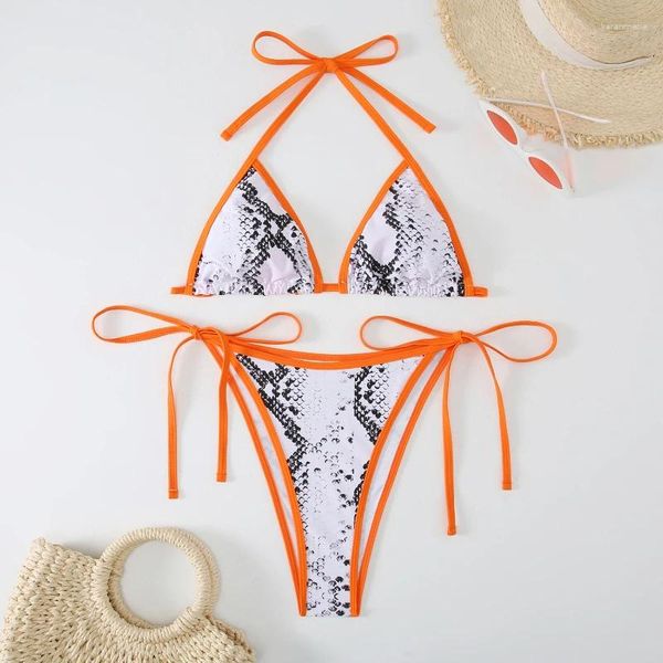 Mulheres de banho vintage impresso bikini maiô feminino sexy biquinis conjunto push up natação para maiô feminino