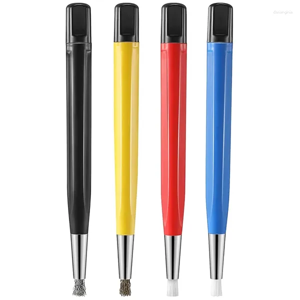 Onarım Kitlerini İzle 4 PCS /SET PAS ÇIKARILI FIRCH PEN CAM FİBER /Pirinç /Çelik /Naylon Şekli Parçalar Parlatma Temizleme Aracı