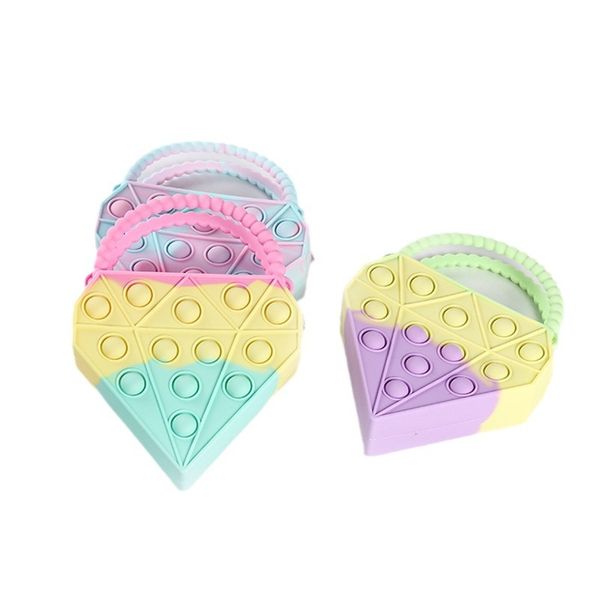 Borsa a tracolla Kawaii a forma di diamante colorato Giocattoli Fidget per ragazze Borsa a mano Borsa a tracolla Push Bubble Sollievo dallo stress Giocattoli da spremere Borse a tracolla 254