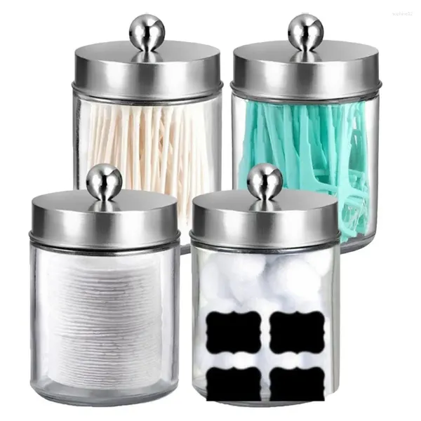 Aufbewahrung Flaschen Organisation Jar Elegantes Glas Set für Badezimmer Eitelkeits Make -up Organizer Arbeitsplatte Apotheker Kommode