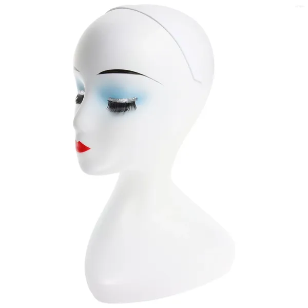 Dekorative Platten Kopfständer Mannequin Perücken Display Organizer Toupet Dummy Kunststoff Zubehör Halter