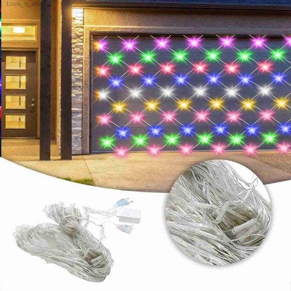 Stringhe LED Luci nette Pesca Tenda da giardino Luce a led Lampada decorativa colorata Stringa Lampade solari Lampara YQ240401