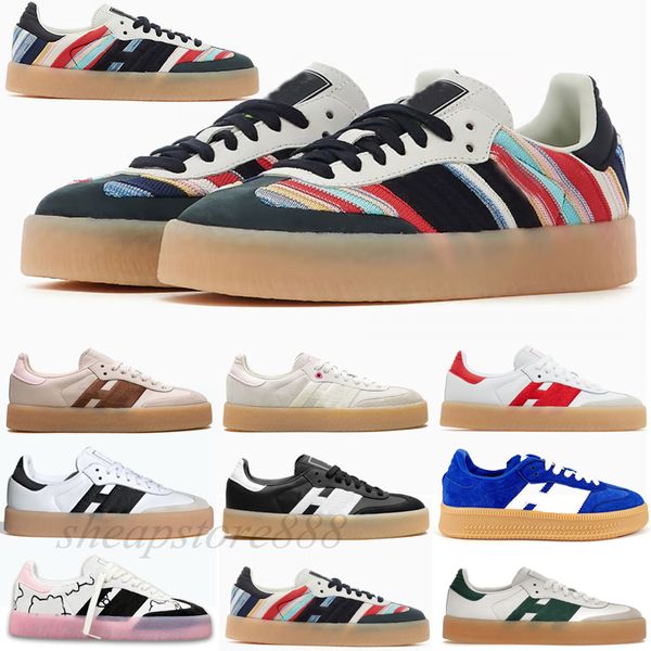 Nuovo designer Originals Casual Sneakers Sneaker Black Bianco verde avorio Fusion Pink Collegiate Green Core Scarpe da corsa nera maschile Sambae Sambae Trainer 35-45 EUR EUR 35-45