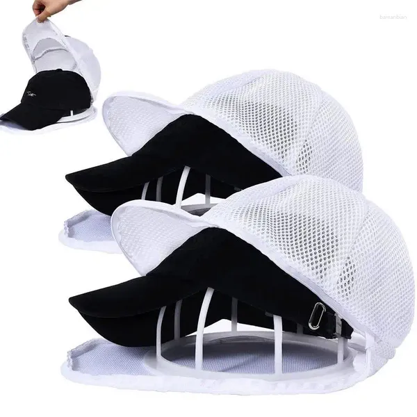 Çamaşır çantaları şapka yıkama koruyucusu beyzbol kapcan çanta tutucu yıkama kafesi ve çamaşır makinesi için