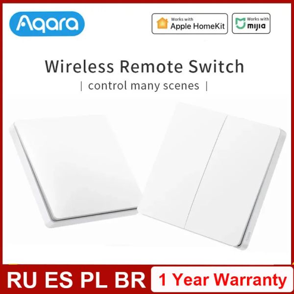 Steuerung Original Aqara D1 Smart Switch Licht Fernbedienung ZigBee Wifi Drahtlose Schlüssel Wand Beweglichen Schalter Arbeit Gateway MiHome Homekit APP