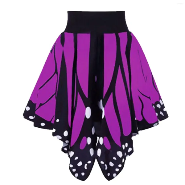 Röcke Damen Rock Puffy Dancewear Schmetterlingsrock Muti-Farben Elastisches Ballkleid Regenbogen Fee Miniröcke Lolita Tüll Sommer