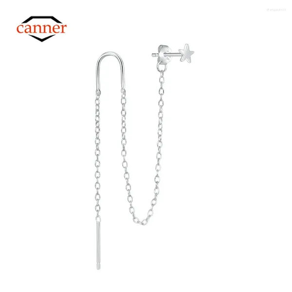 Orecchini pendenti CANNER 1Pc Stella Nappa Orecchino in argento sterling 925 per le donne Goccia Cartilagine Gioielleria raffinata Festa di nozze Anniversario