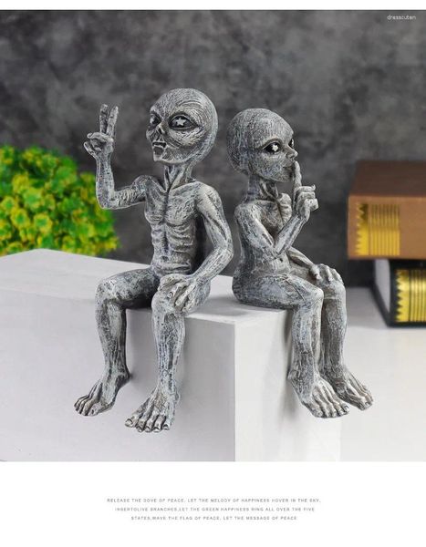 Figurine decorative Astratte Alien Resin Artigianato Decorazione Libreria Interni Casa Scultura Artigianato Regalo di compleanno