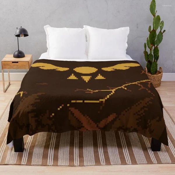 Cobertores Deltarune Logo Throw Blanket Furrys Sofás de Decoração Cama Manta Fofa