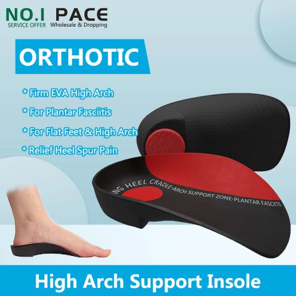 Insolas Noipace 3/4 Insolas ortopédicas High Arch suporta sola de sapato para fascite plantar, pés lisos, supereprensão, alívio
