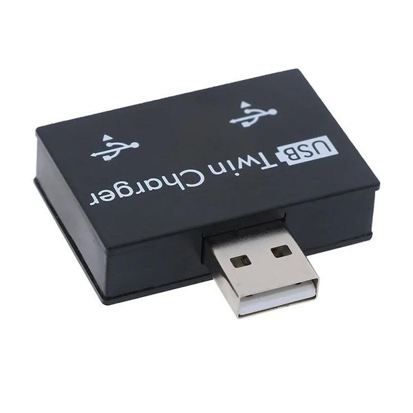 Hub USB Usb2.0 Splitter Convertitore adattatore hub da 1 maschio a 2 porte femmina per telefono Laptop Periferiche per PC Accessori di ricarica per computer D Oturg
