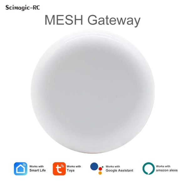 Steuern Sie Alexa Google Home Voice RF 433 MHz Fernbedienung BLE Mesh Wireless Smart Gateway Wand Einzelner FireWire-Beleuchtungsschalter Tuya Smart