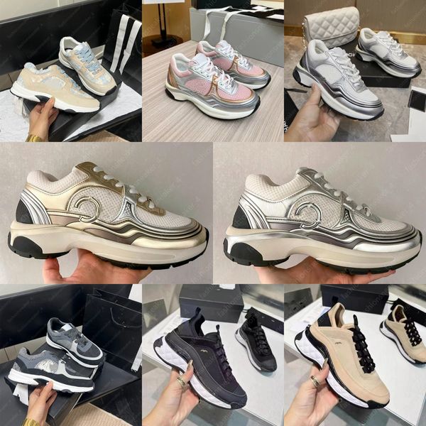 scarpe da ginnastica da donna scarpe Chanel fuori scarpa da ginnastica scarpa da canale scarpe da uomo firmate uomo scarpe da ginnastica da donna scarpe sportive casual scarpe da corsa Lace-Up Sport scarpe sportive Dark Khaki