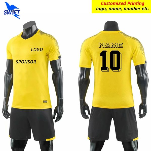 Personalizar Imprimir Quick Dry Soccer Jerseys Set Mens Boys Futebol Ternos Crianças Esporte Ao Ar Livre Treinamento Treino Futsal Uniformes 240315