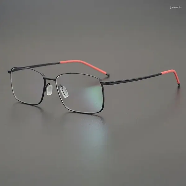 Sonnenbrillenrahmen Marke Designer Titan Brillengestell Männer Hohe Qualität Einfache Quadratische Brillen Oculos Brillen Brillen Nur Superlicht