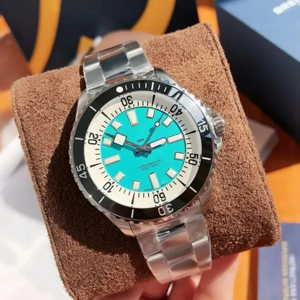 U1 Top AAA Bretiling Watch Super Ocean Men Men Automatic Mechanical impermeabiliza a água de alta qualidade Anel de cerâmica Ring de borracha de borracha Sapphire Glasswatch de pulso 9p44