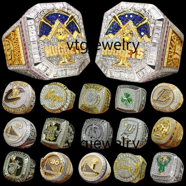 Designer World Basketball Championship Ring Set Luxury 14K Gold Nuggets Team JOKIC Champions Anelli per uomo Donna Star Diamond Sport Jewelrys