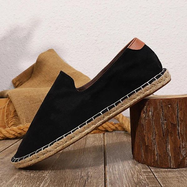 Casual Schuhe 2024 Sommer Herren Mode Retro Handgemachte Espadrilles Atmungsaktive Tragen-beständig Turnschuhe Große Größe 45 46 47