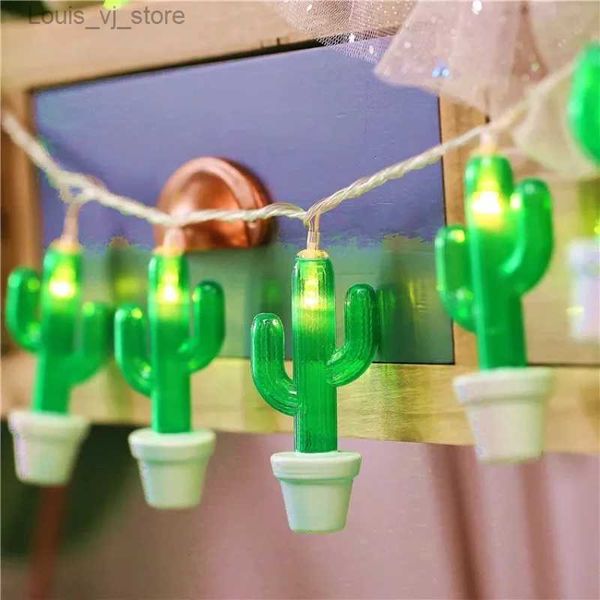 Stringhe LED Cactus String Light Illuminazione decorativa per feste, matrimoni, camere da letto, casa, ragazze, camera dei bambini, decorazione, luci notturne YQ240401