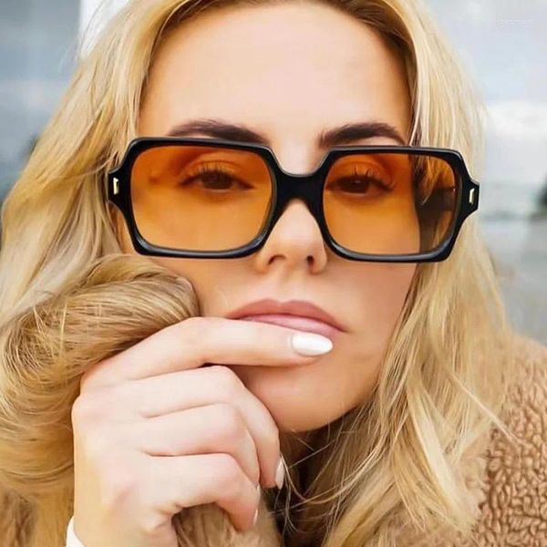 Sonnenbrille Retro Michelin Square Mode Männer Minimalist Ocean Beach Mirror Trendy Frauen Advanced Allmähliche Farbwechselbrille